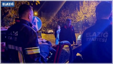 Elazığda trafik kazası 2 yaralı